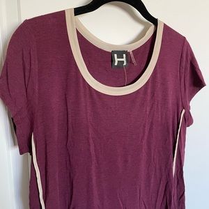 Maroon T-Shirt w/ Beige Detailing (Size M)